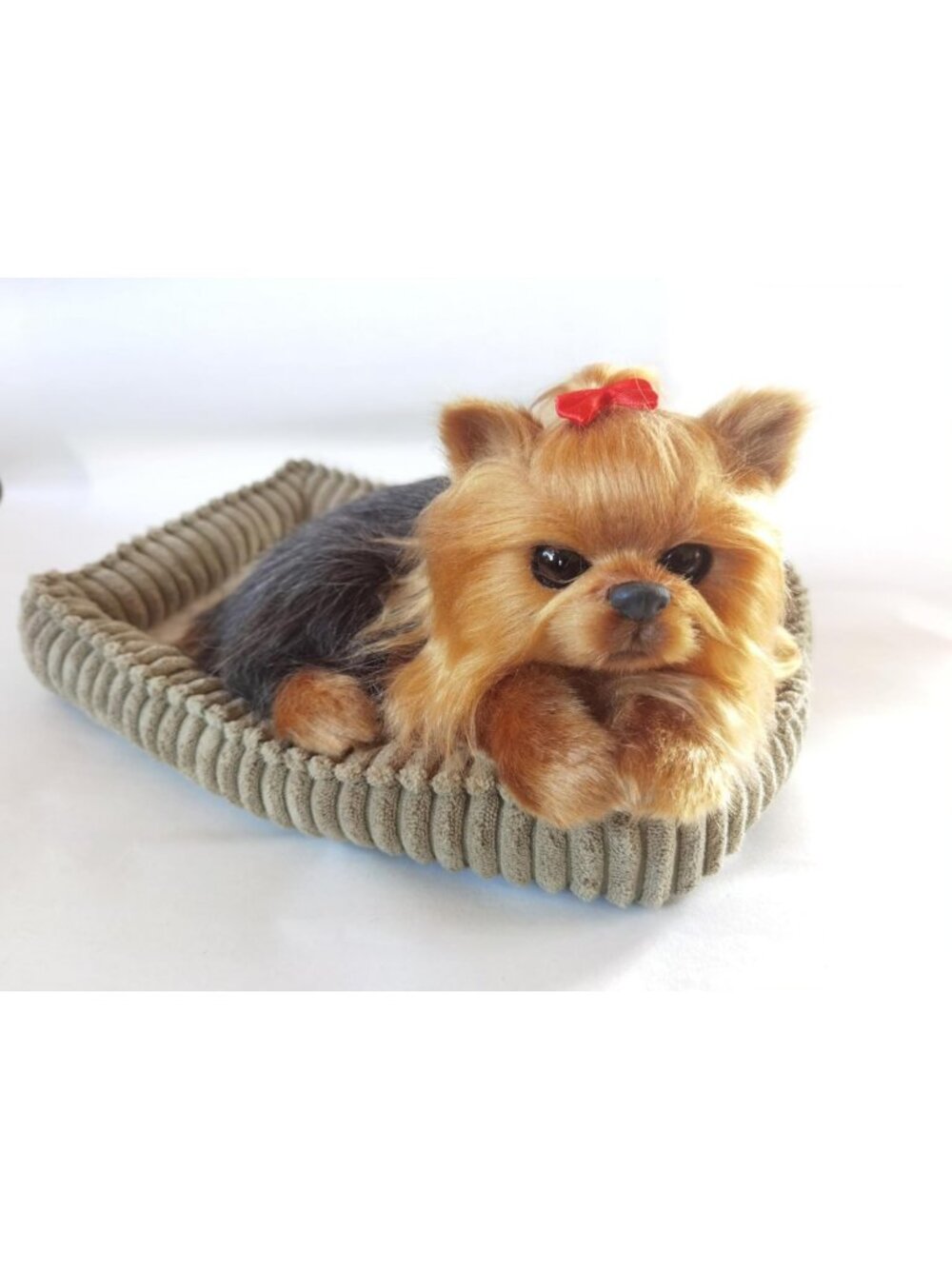 Lifelike Yorkshire Terrier Stuffed Animal Toy - Realistic Interactive Puppy